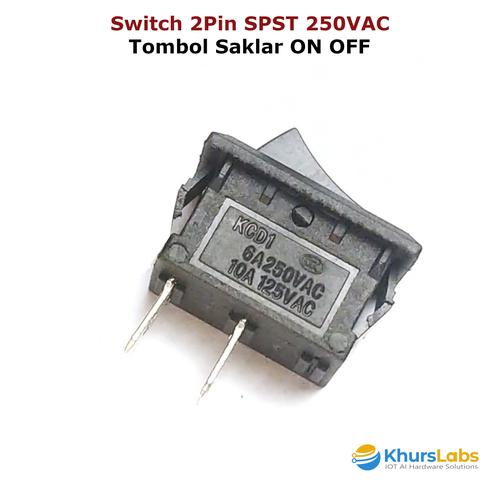 Jual Saklar Power Switch Tombol ON OFF 2 PIN KCD1 6A 250VAC - Kota ...