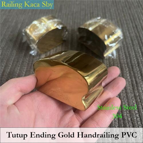 Jual TUTUP COVER GOLD HANDRAILING PVC STAINLESS STEEL 304 MODEL ROTI ...