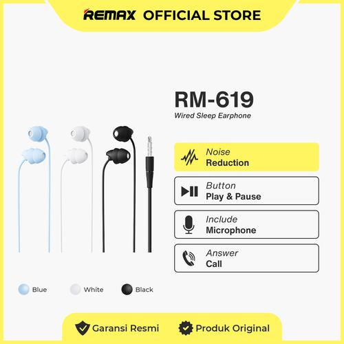 Promo Remax Compact Sleep Earphone Wired Jack 3,5mm For Music&Call RM ...