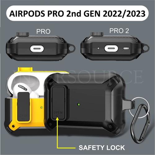 Promo Casing Airpods Pro 2022 Shockproof Armor Protective Case Safety  Lock BLACK, AIRPODS PRO di Intersource Tokopedia