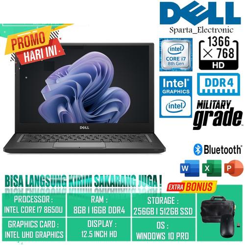 Promo DELL Latitude 7290 Core i7-8650U RAM 16GB 512GB SSD /Win 10  