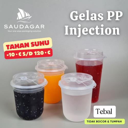 Gelas Inject Jual Gelas cup PP injection / Gelas thinwall 12 oz / 14 oz / 16 oz / 22 ...