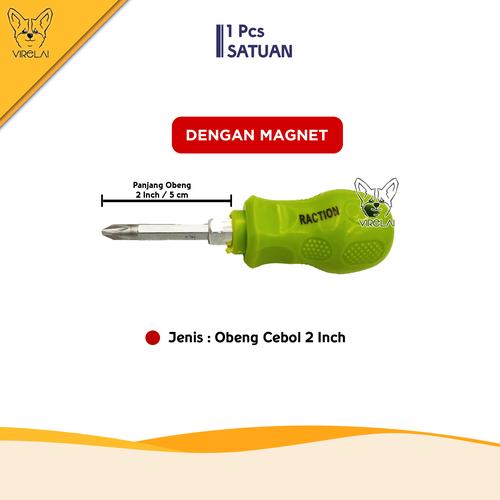 Jual Obeng Cebol Bolak Balik / Stubby Screwdriver 2 / 4 inch [RACTION ...
