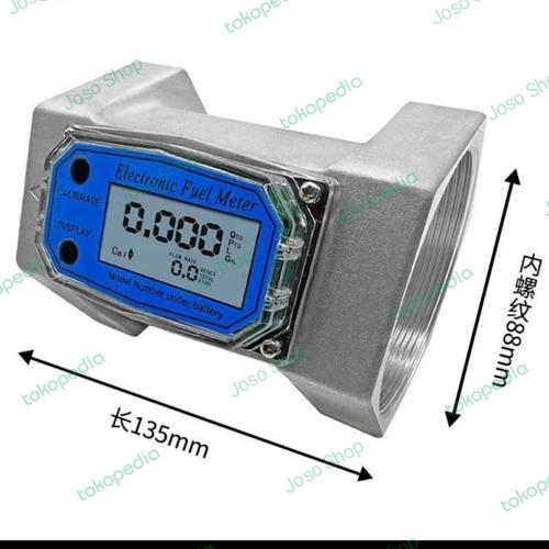 Jual Digital Turbine Flow Meter Fuel Water Diesel Oil 3 inch - Jakarta ...