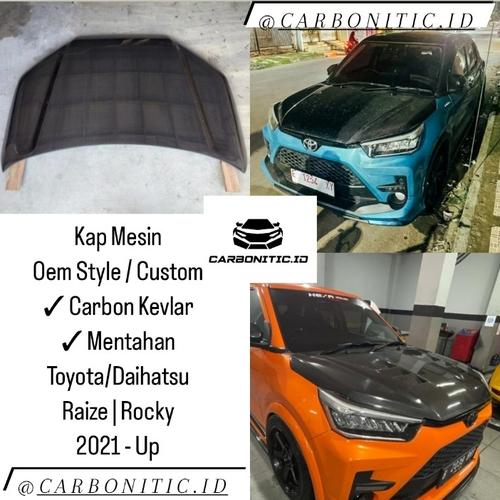 Raize Custom Jual Kap Mesin Oem Style & Custom Toyota/Daihatsu Raize Rocky Carbon ...