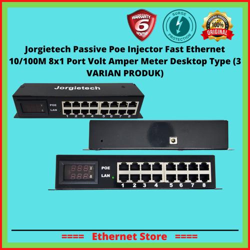 Jual poe injector 8 port led volt amper indikator (12V - 24V) mikrotik ...