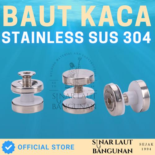 Jual BAUT KACA STAINLESS 304 BAUT PENJEPIT KACA TIANG RAILING - Jakarta ...