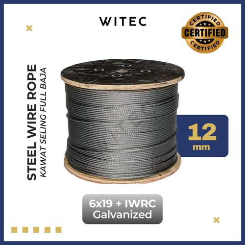 Jual Kawat Seling 12mm 6x19 IWRC Galvanis Full Baja | Wire Rope ...