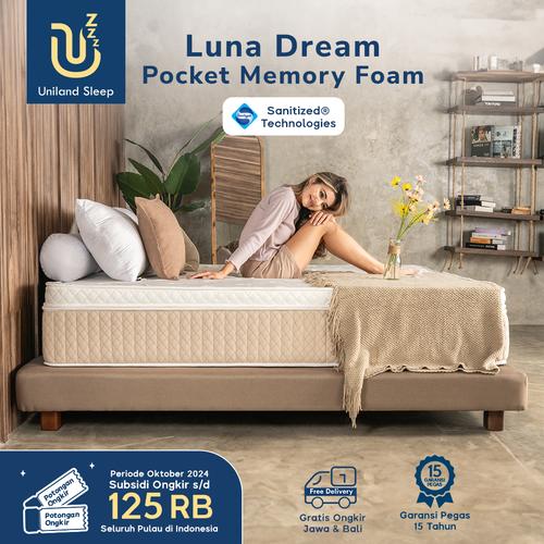 Promo Uniland Sleep Kasur Pocket Spring Luna Dream Memory Foam 33cm