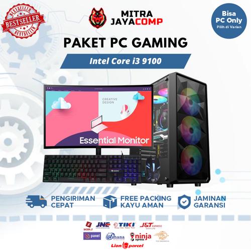 PC Gaming Core i3 9100f VGA 4GB Monitor 24 Inch HDD SSD Full Set Fullset  24 Inch, GTX1050TI 4G D5 di Mitrajaya Computer Tokopedia