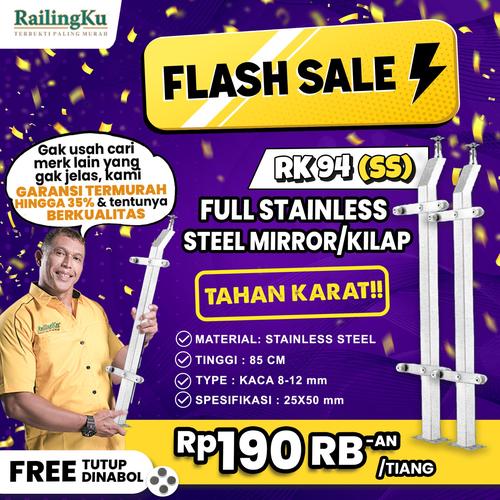 Jual [FLASH SALE ] Railing Tangga Kaca Public Area Tiang Railingku RK ...