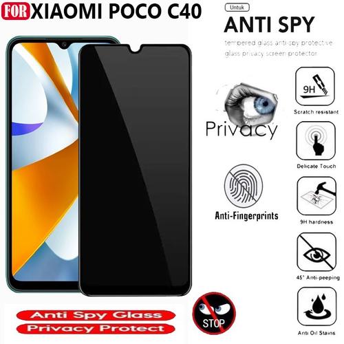 Promo TEMPERED GLASS ANTI SPY XIAOMI POCO C40 POCO F2 PRO POCO F3  POCO F3 GT POCO F4 5G POCO F4 GT POCO F5 5G POCO M3 POCO M3 PRO 