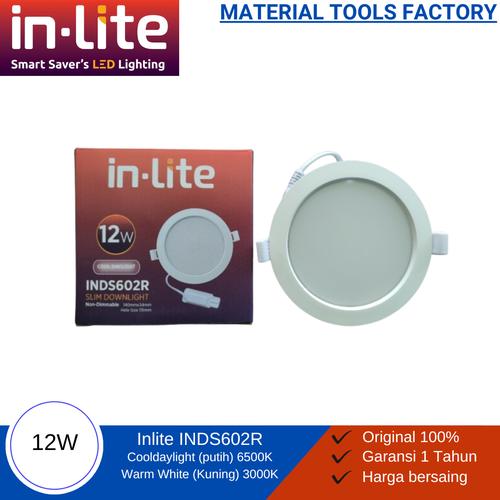 Promo lampu downlight LED 12 Watt Inlite INDS602R - Downlight Plafon ...