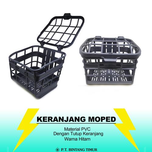 Jual Keranjang Moped sepeda motor listrik PVC plastik hitam United ...