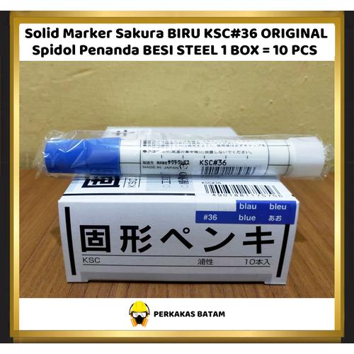 Penanda Box Jual Solid Marker Sakura BIRU BLUE 1 BOX KSC#36 Spidol Penanda BESI ...