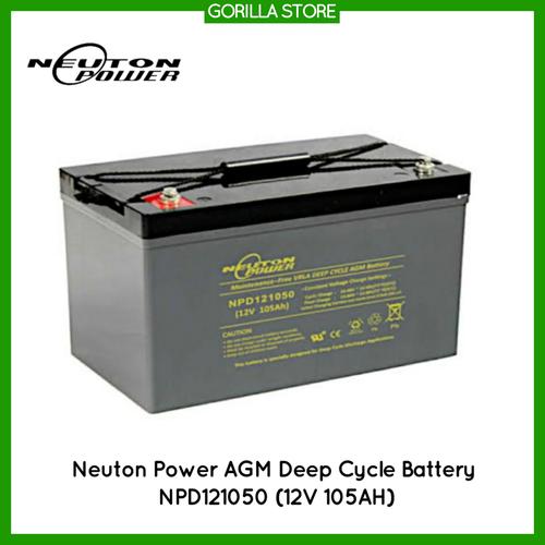 Jual Neuton Power NPD121050 12V 105Ah MF Deep Cycle AGM VRLA Battery ...