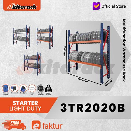 Promo KITARACK Tire Rack 3TR2020 Biru Series Rak Ban Motor Mobil 300KG ...