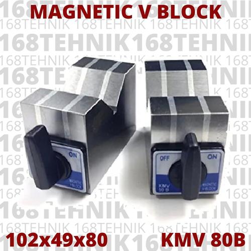 Jual Magnetic V Block / V Blok Magnet KMV 80B - Magnetic Tools V Block ...