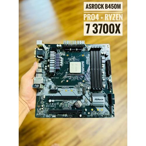 Jual ASRock B450M PRO4 Motherboard + AMD Ryzen 7 3700X Processor
