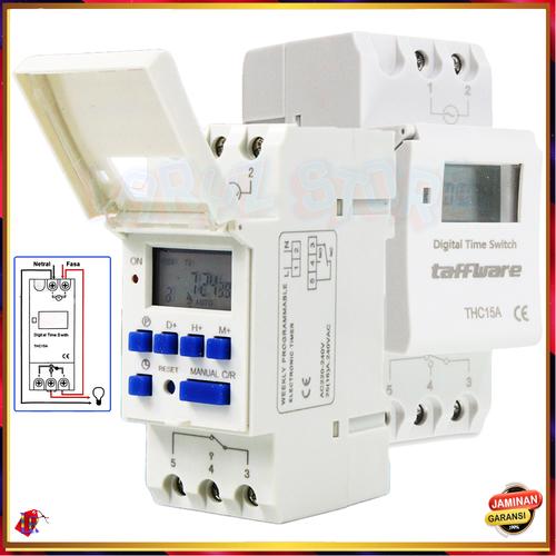 Promo Timer Switch Digital THC15A Time Delay Relay Power LCD ...