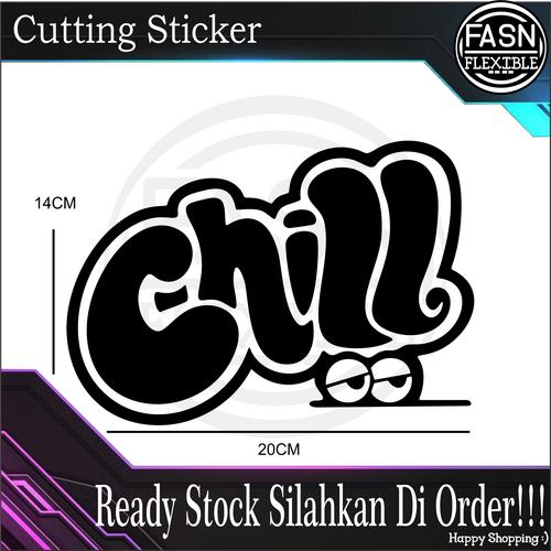 Jual Sticker Chill Mata Sticker For Body Motor / Mobil - Putih, L20cm× ...