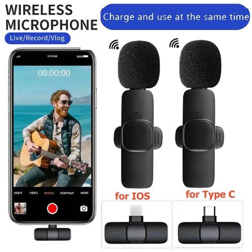 Jual MIC CLIP ON WIRELESS K8 PORTABLE FOR VLOGGING STREAMING LIVE