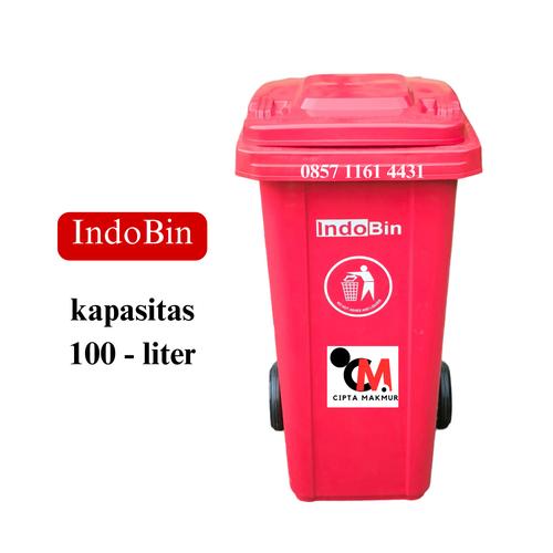 Indobin Jual Tempat sampah dorong INDOBIN kapasitas 100 liter - merah - Kota ...