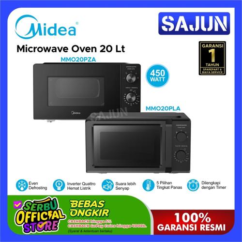 Promo Midea Microwave Oven Listrik Tombol 20 L - MMO20PZA-MMPFBK