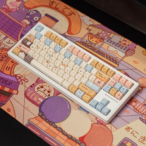 Jual Keycaps Cat Land Keycap Kucing Lucu Pink White Brown Biru MOA
