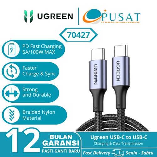 Promo Kabel Data UGREEN USB Type C To Type C PD 5A 100W Fast Charging ...