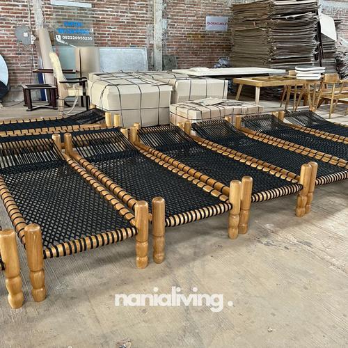Jual kursi lounger kayu jati kombinasi anyaman rope - Kab. Jepara ...