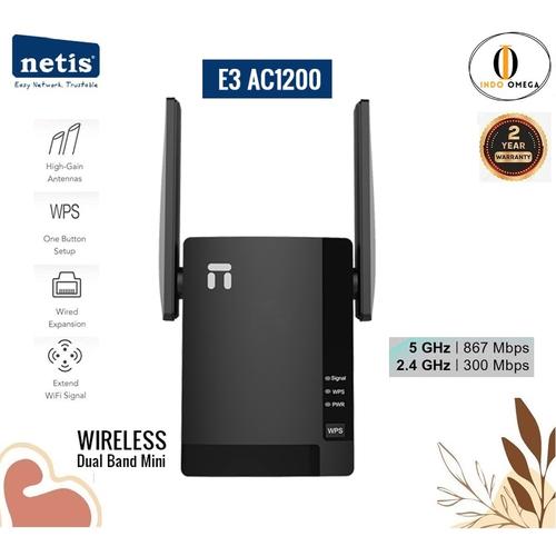 Jual NETIS E3 AC1200 Wireless Dual Band Router 2 Antena Jakarta
