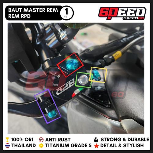 Jual Probolt Titanium Baut Set Master Rem RPD King Nut Grade 5 ...