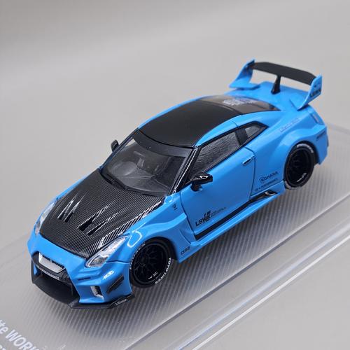 Jual 1:64 CM MODEL SKYLINE GTR R35 LBWK LB SILHOUETTE WORKS GT BLUE ...