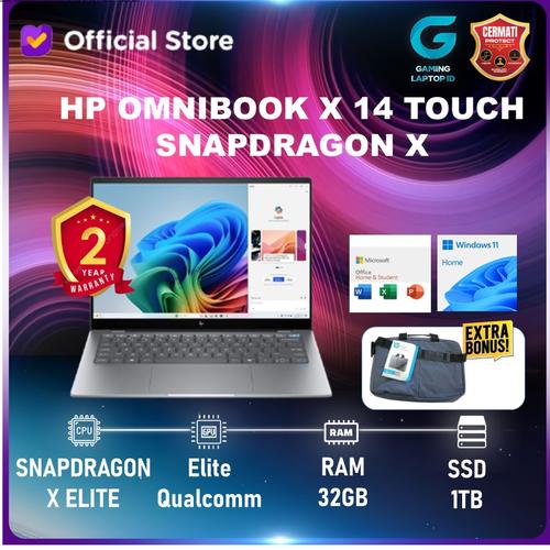 Promo HP OmniBook X 14-fe0777QU Snapdragon X Elite X1E 78100 32GB 1TB ...