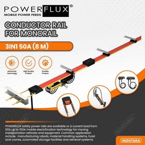 Promo POWERFLUX Conductor Rail For Monorail 3in1 50A Cicil 0 3x Kab