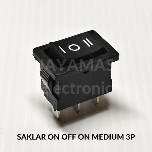Jual Saklar ON OFF ON Medium 3 pin / Switch On Off On 3P / Swith On-Off ...