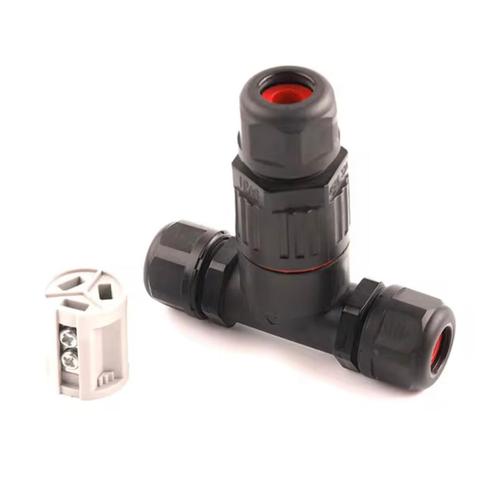 Jual Waterproof Cable Connector CDF200 3T IP68 Outdoor T Type Joint
