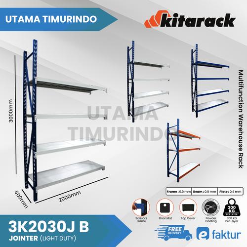 Jual KITARACK Rak Gudang Besi 300kg 3 Meter Rack Gudang 4 Susun Jointer ...