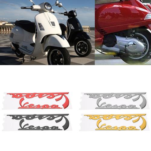 1 Stück 3D Vespa Emblem-Aufkleber – Flexibler Kunststoff, Silber, Für GTS300, LX125, LX150 & Mehr