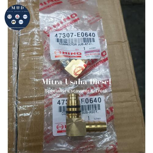 Jual CONNECTOR SUB ASSY CONNECTOR ELBOW HINO 500/47307-E0640/12MM ...