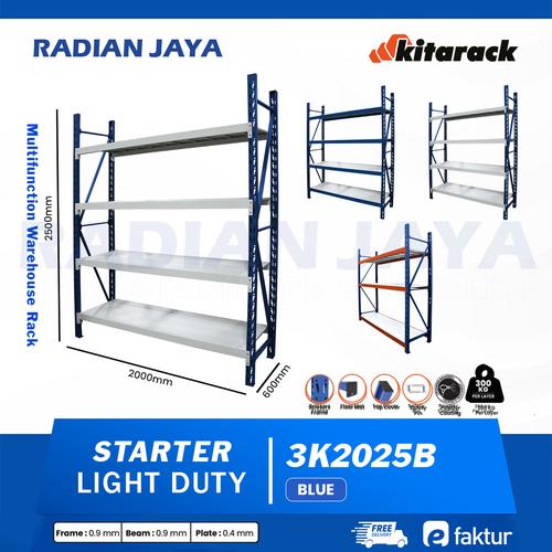 Promo Rack Gudang KITARACK Rack Besi 4 Susun Tinggi 2.5 Meter Panjang 2 ...