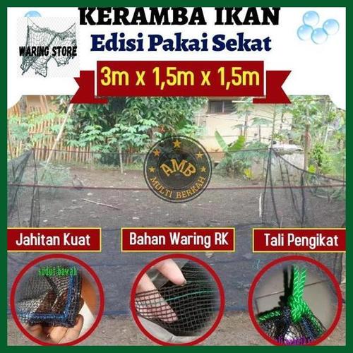 Jual WARING STORE Keramba Ikan Hapa Jaring Apung Ukuran 3m x 150cm x ...