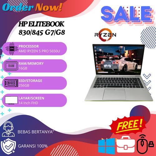 Jual HP Elitebook 830/845 G7/G8 AMD Ryzen 5 Pro Free Mouse Wireless