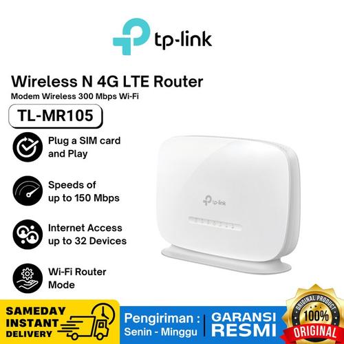 Jual Router Wifi Modem Wifi TPLink TL-MR105 4G 300Mbps UNLOCK Simcard ...