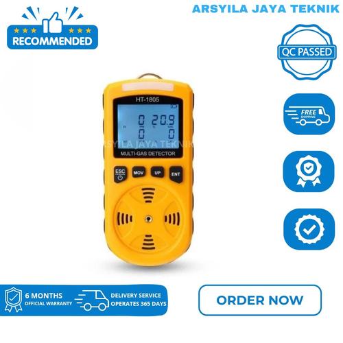 Gaswarngerät LCD Display 4-in-1 Gasdetektor - CO H2S O2 LEL Multigasmonitor Mit LCD Display Gasflasche Füllstandsanzeige
