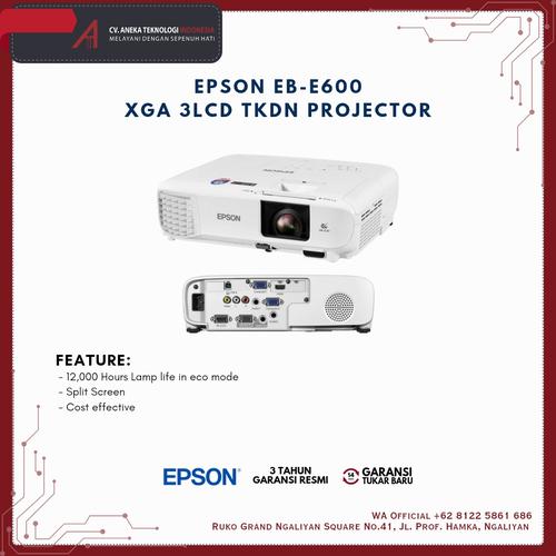 Jual EPSON PROJECTOR EB E600 XGA 3LCD TKDN CERTIFIED Kota Semarang
