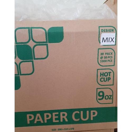 Jual 1 Dus = 20 Roll Paper Cup / Papercup Motif Kopi || Ukuran 6.5Oz ...