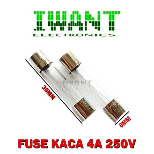 Jual FUSE KACA 3CM SIKRING 6X30MM FUSE 1A 250V 30MM X 6MM FUSE KACA 2A ...