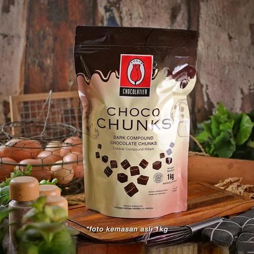 Jual Dark Chocolate Choco Chunks Kemasan 250gr Coklat Compound Tulip ...